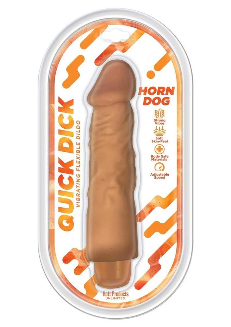 Quick Dick Horn Dog Vibrating Flexible Dildo - Image 2