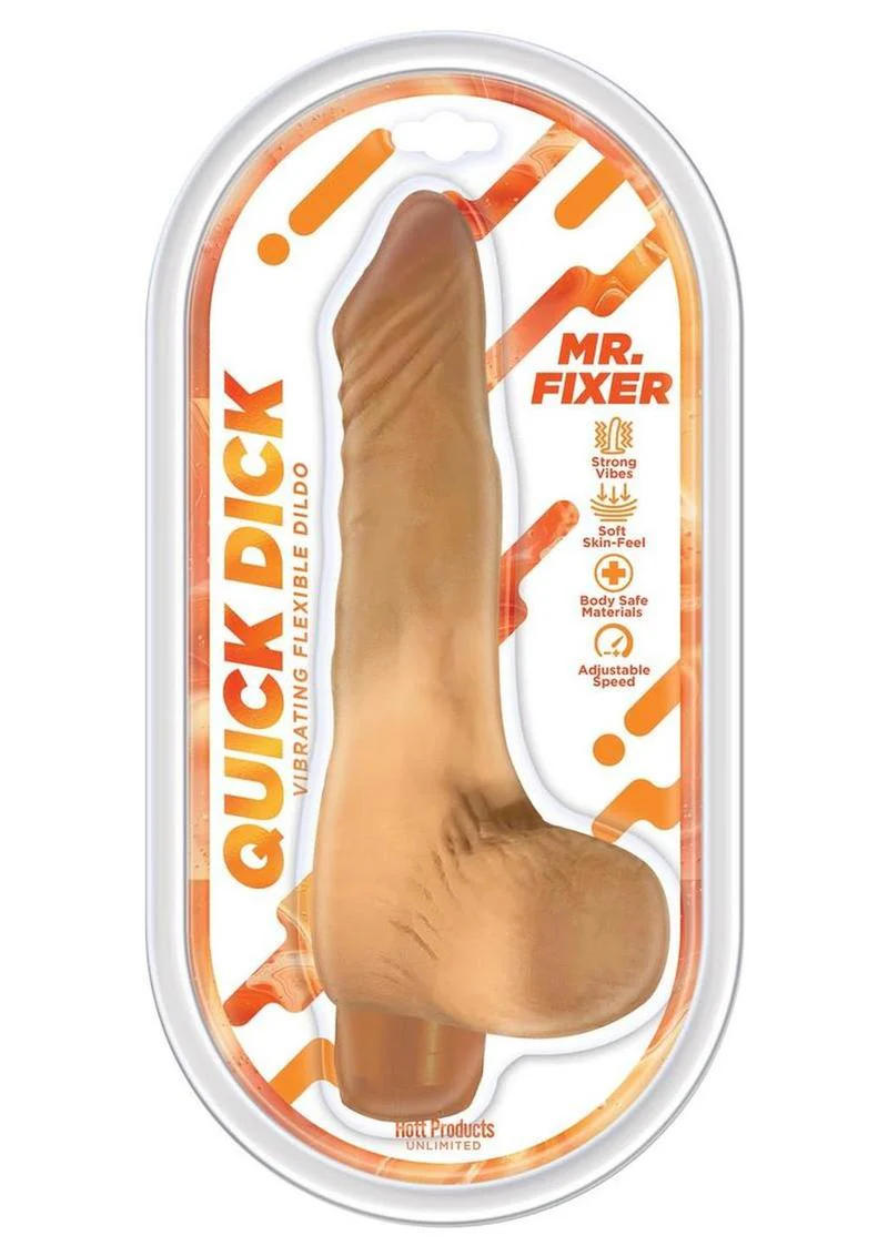 Quick Dick Mr. Fixer Vibrating Flexible Vanilla Dildo - Image 2