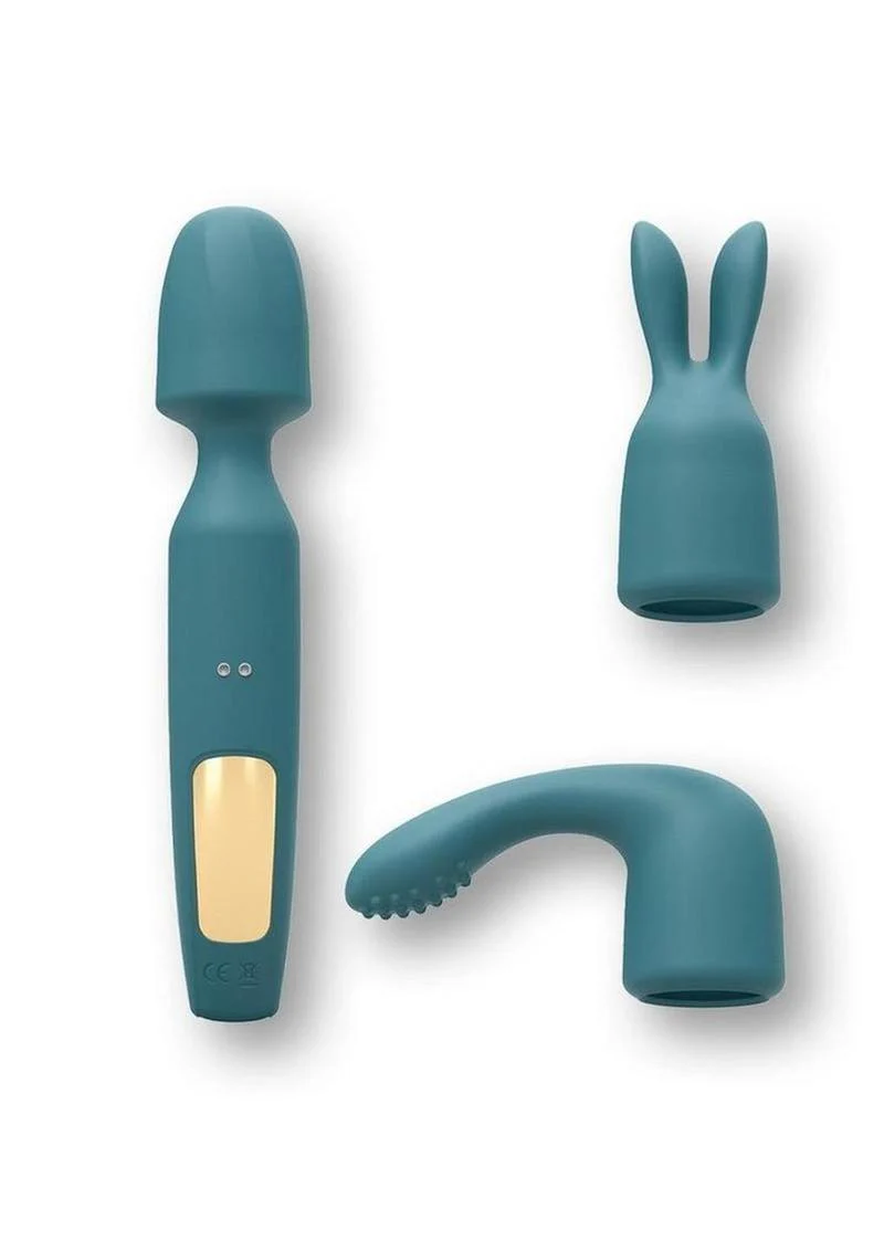 R Evolution Silicone Wand With Attachment Teal - Image 2
