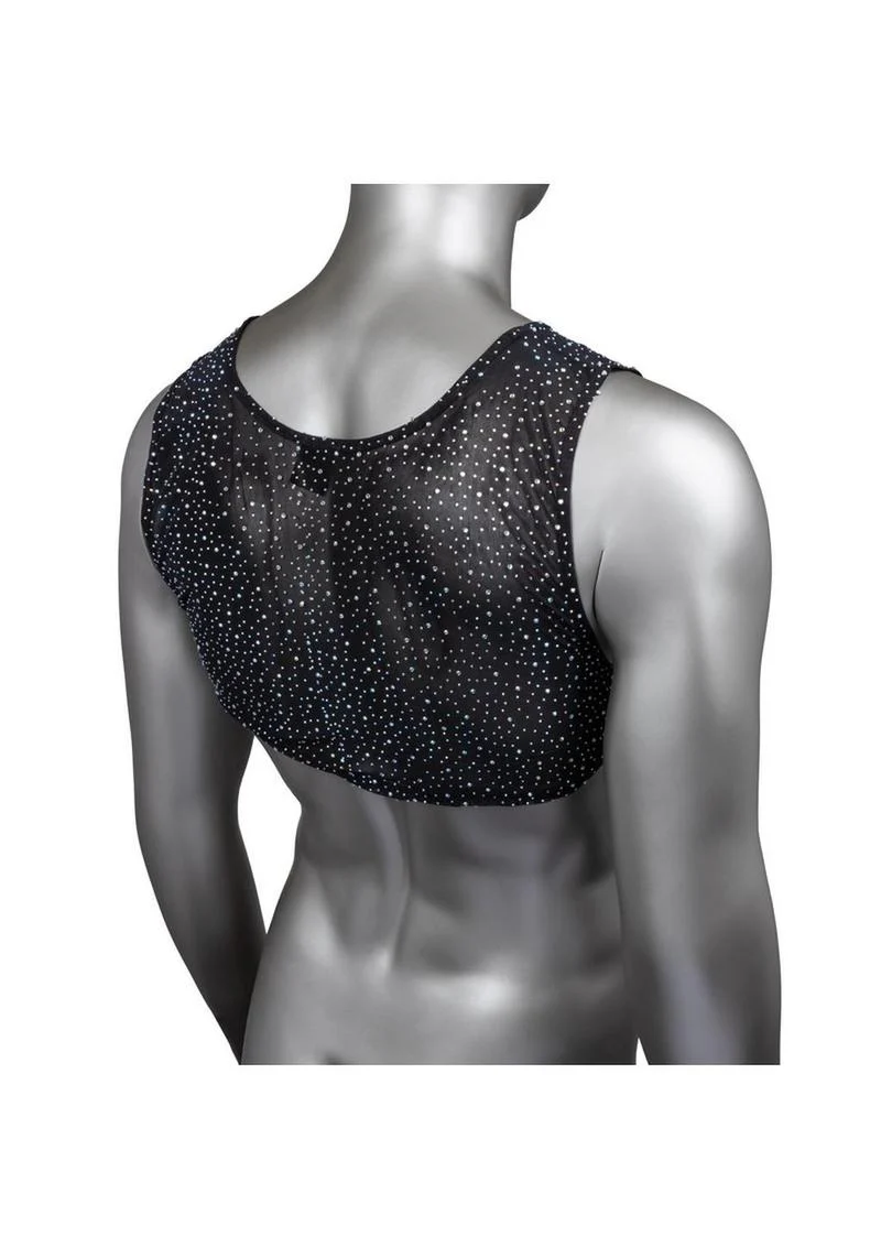 Radiance Crop Top Black With Rhinestone Accents - Image 2