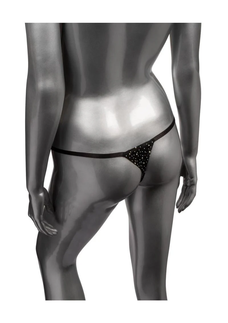 Radiance Crotchless Thong - Black - Image 4