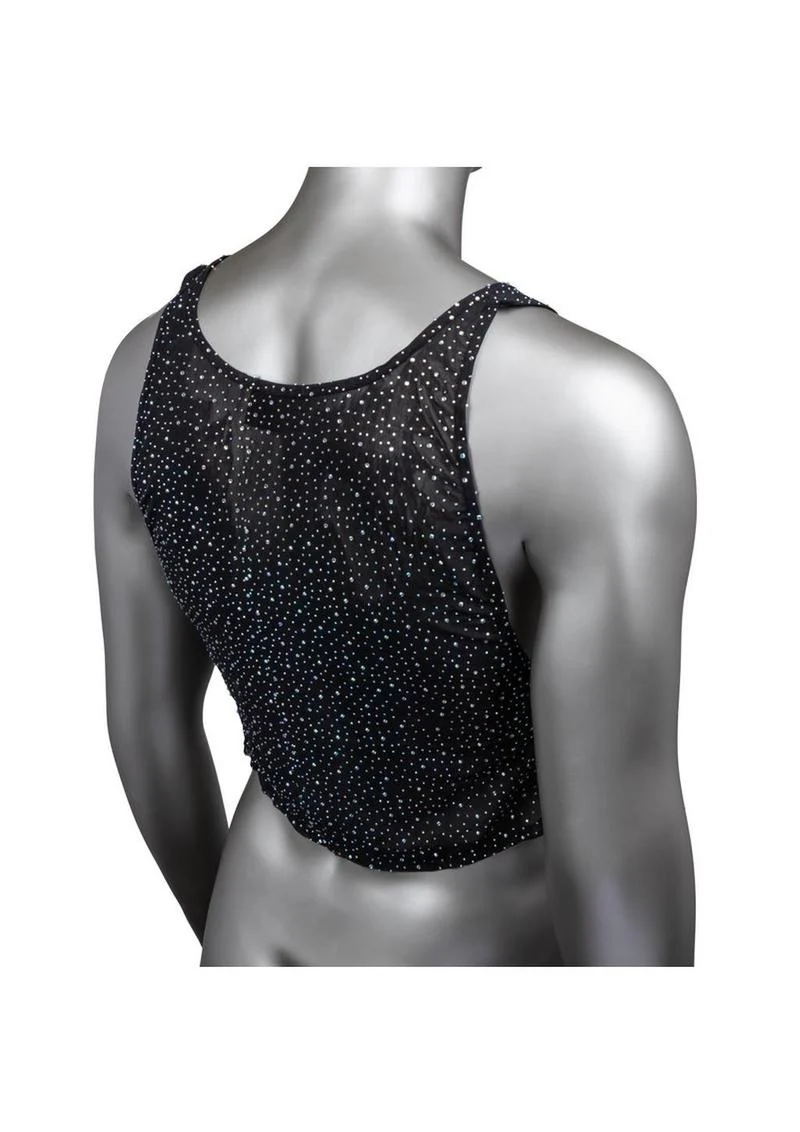 Radiance Muscle Tank Top Sparkle Mesh Design - Image 2