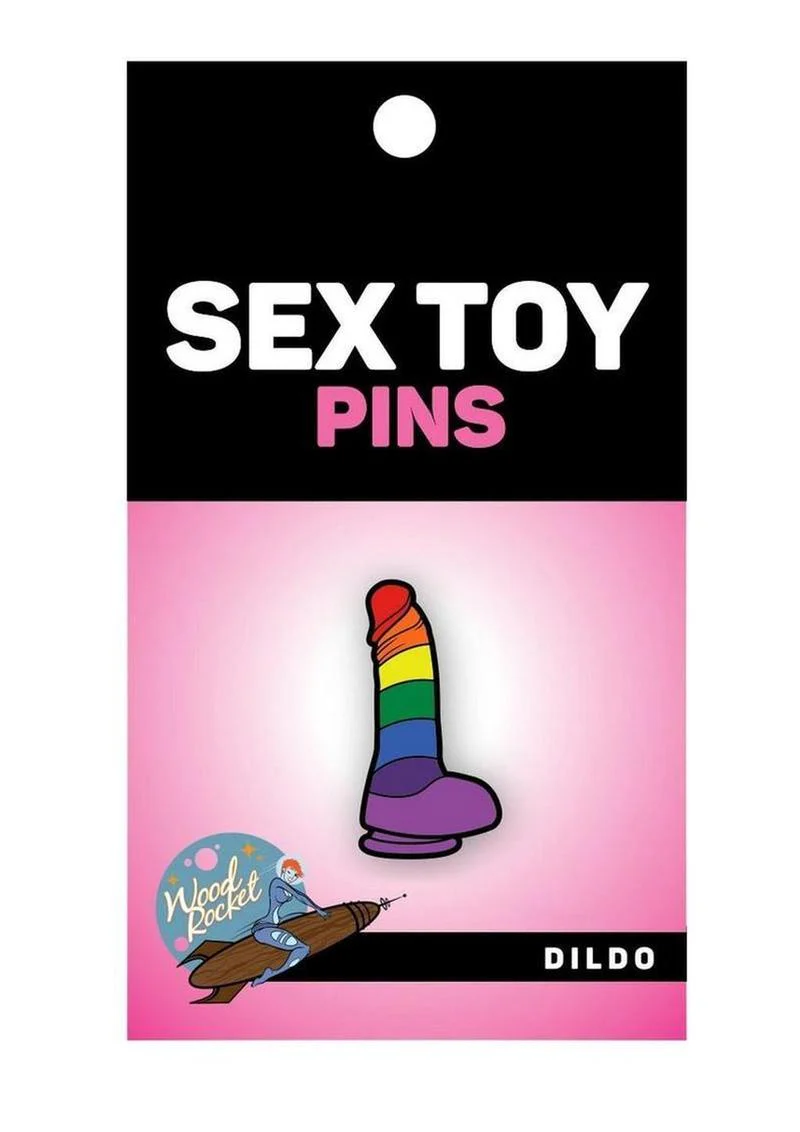 Rainbow Dildo Enamel Pin - Image 2