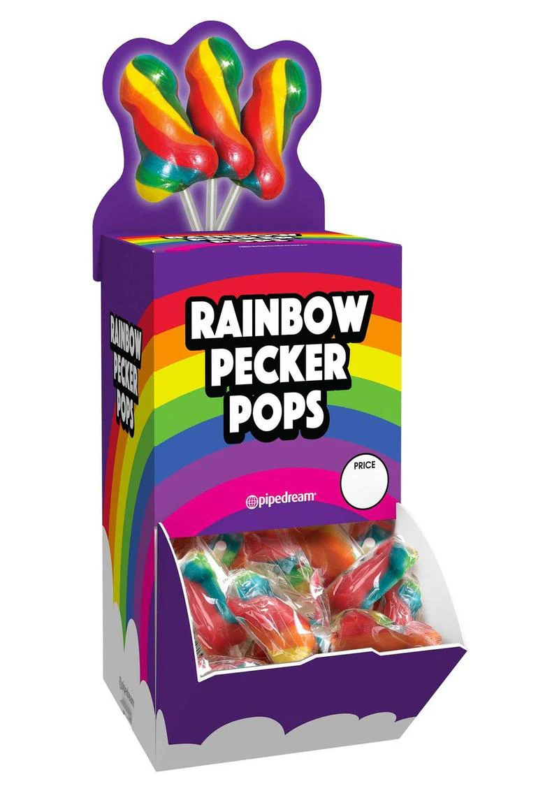 Rainbow Pecker Pops Assorted Fruit Lollipop - Image 2