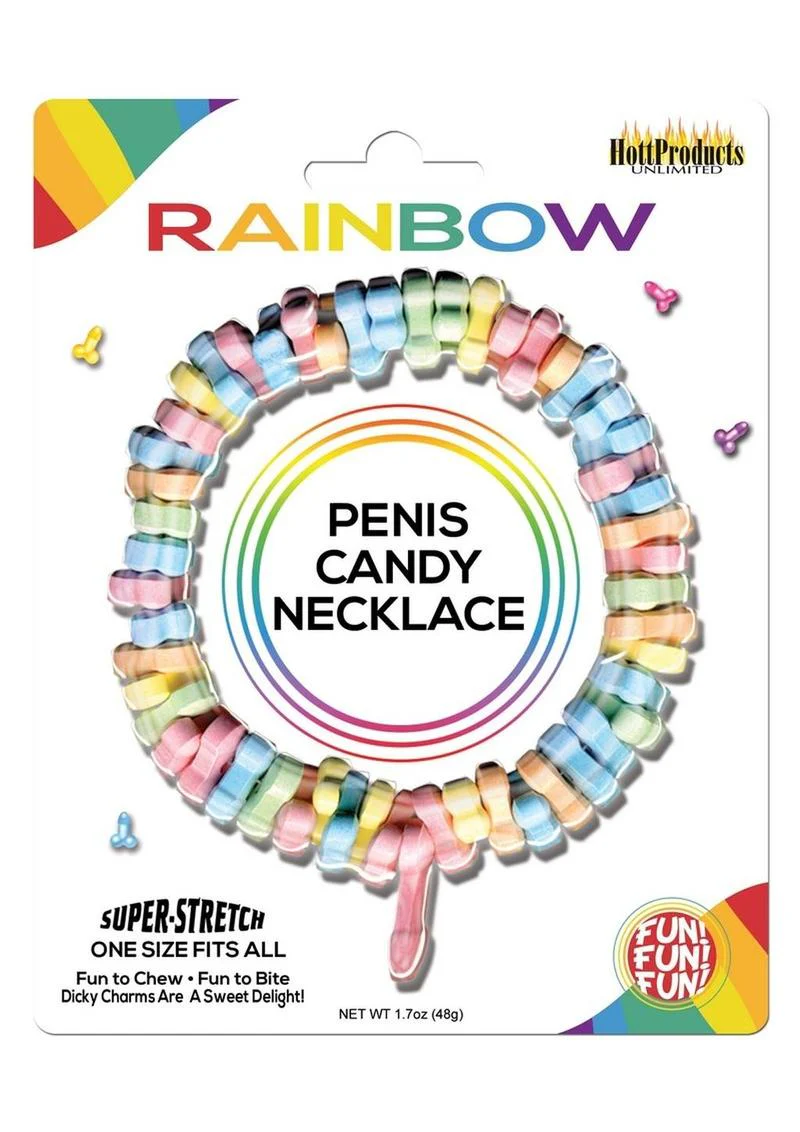 Rainbow Penis Candy Necklace Multi Flavored - Image 2