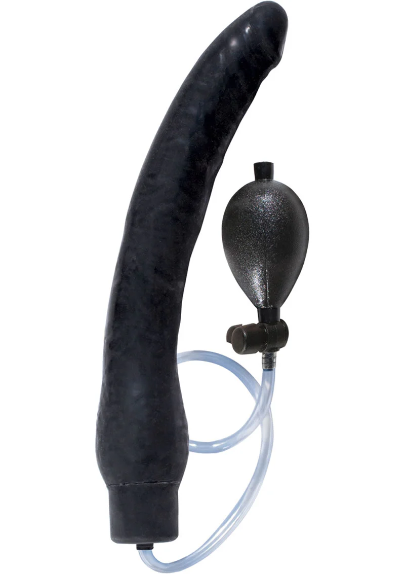 RAM 12-Inch Inflatable Dong Expandable Latex Dildo Deep Penetration