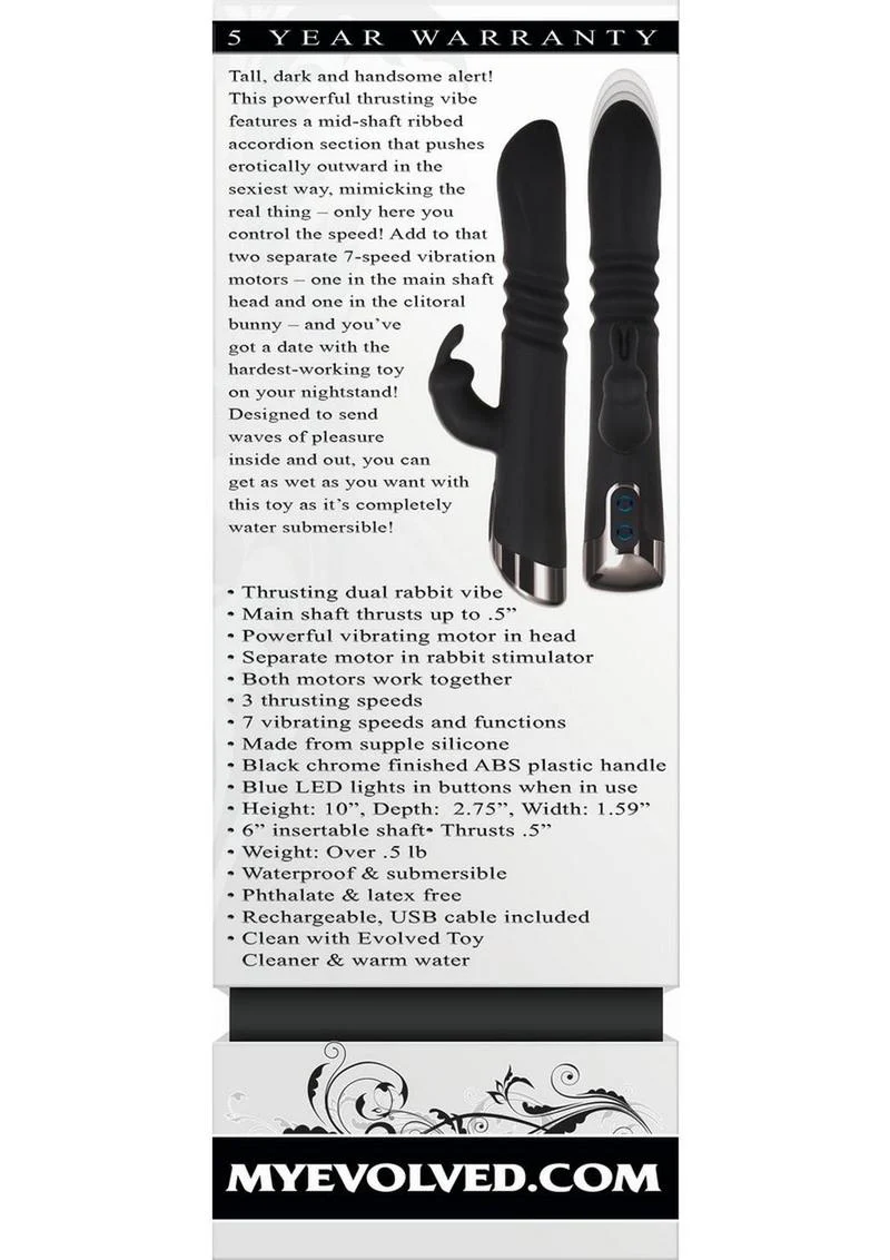Rapid Rabbit Rechargeable Thrusting Rabbit Vibrator - Image 3
