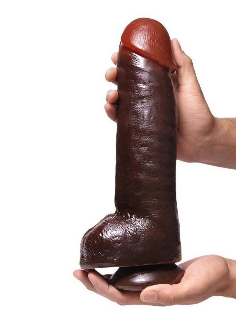 Rascal Black Balled Massive 12-Inch Cock Realistic Chocolate Dildo - Image 3