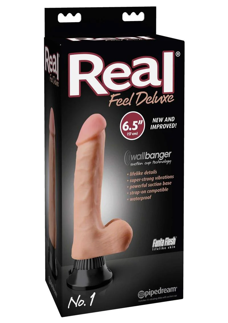 Real Feel Deluxe No. 1 Wallbanger Vibrating Dildo with Suction Base - Image 3