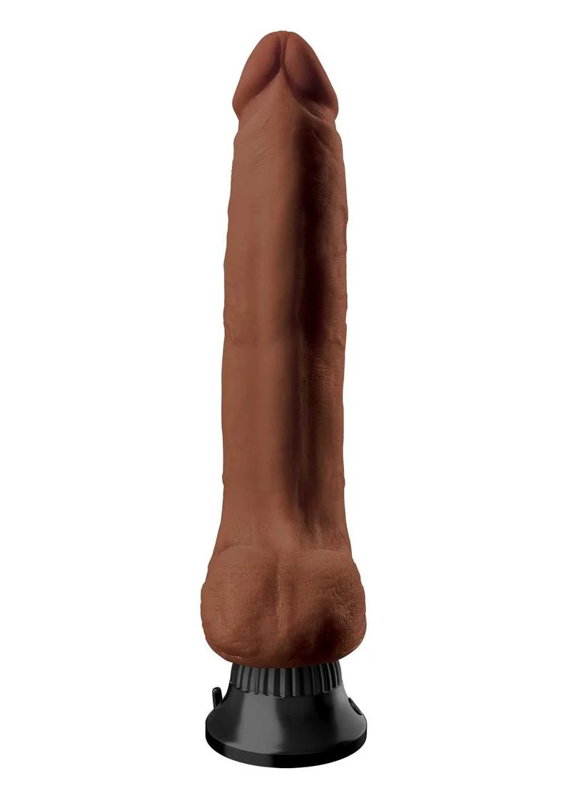 Real Feel Deluxe No. 10 Wallbanger Vibrating Dildo with Balls - Image 2