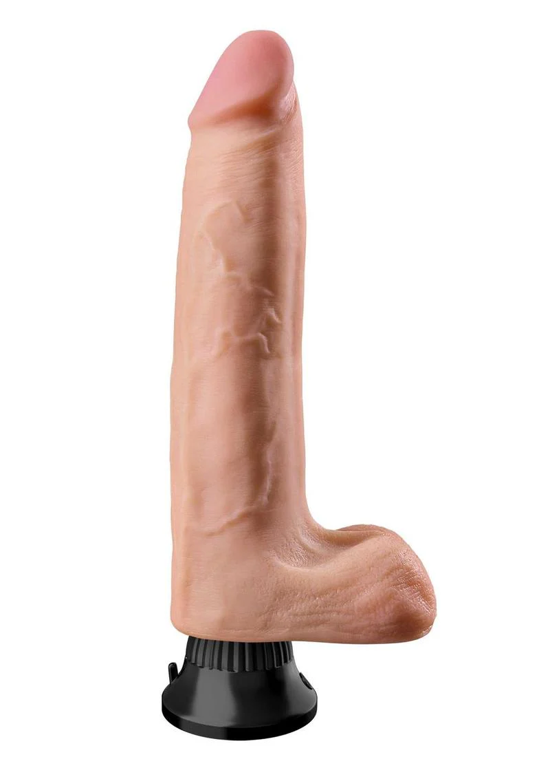 Real Feel Deluxe No. 10 Wallbanger Vibrating Dildo with Balls - Image 3