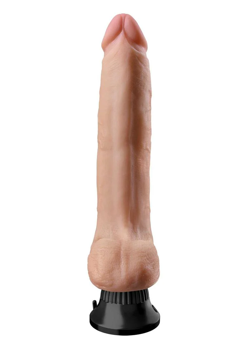 Real Feel Deluxe No. 10 Wallbanger Vibrating Dildo with Balls - Image 4