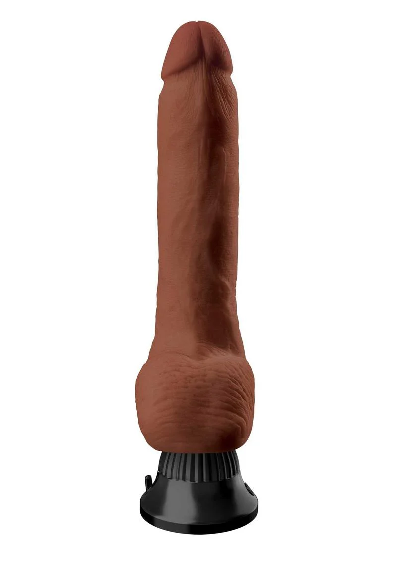 Real Feel Deluxe No. 5 With Suction Base Vibrating Dildo - Image 2