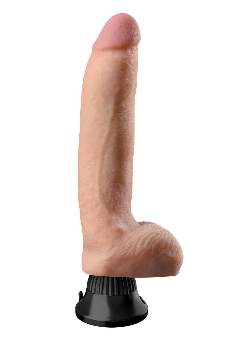 Real Feel Deluxe No. 5 With Suction Base Vibrating Dildo - Image 3