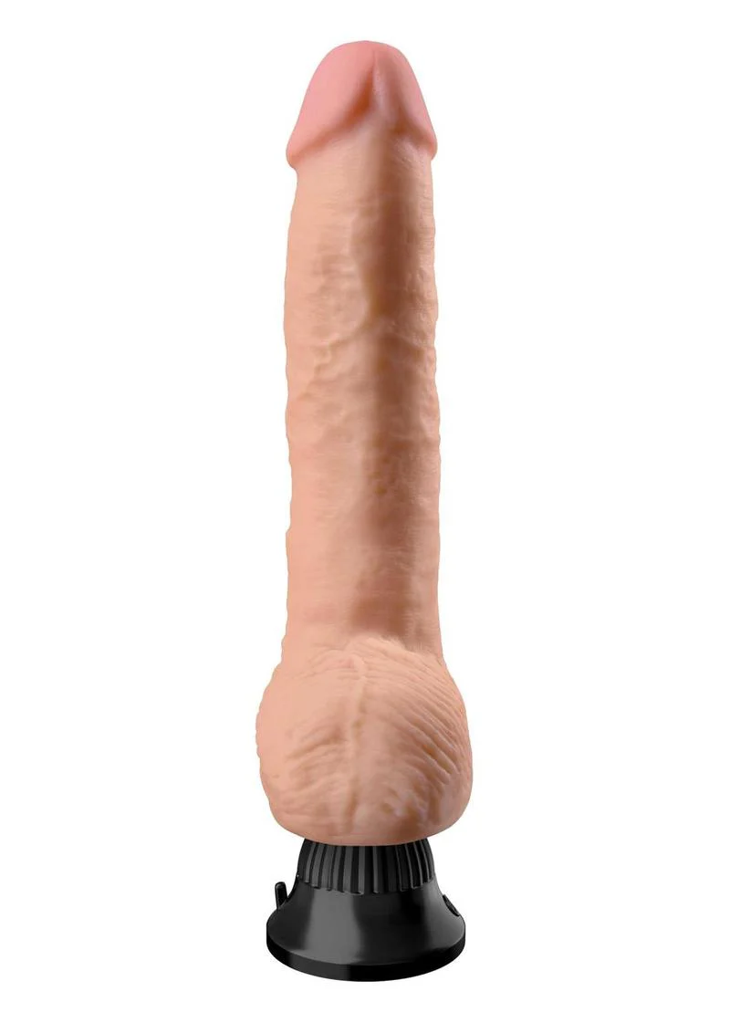 Real Feel Deluxe No. 9 Wallbanger Vibrating Dildo with Balls - Image 2