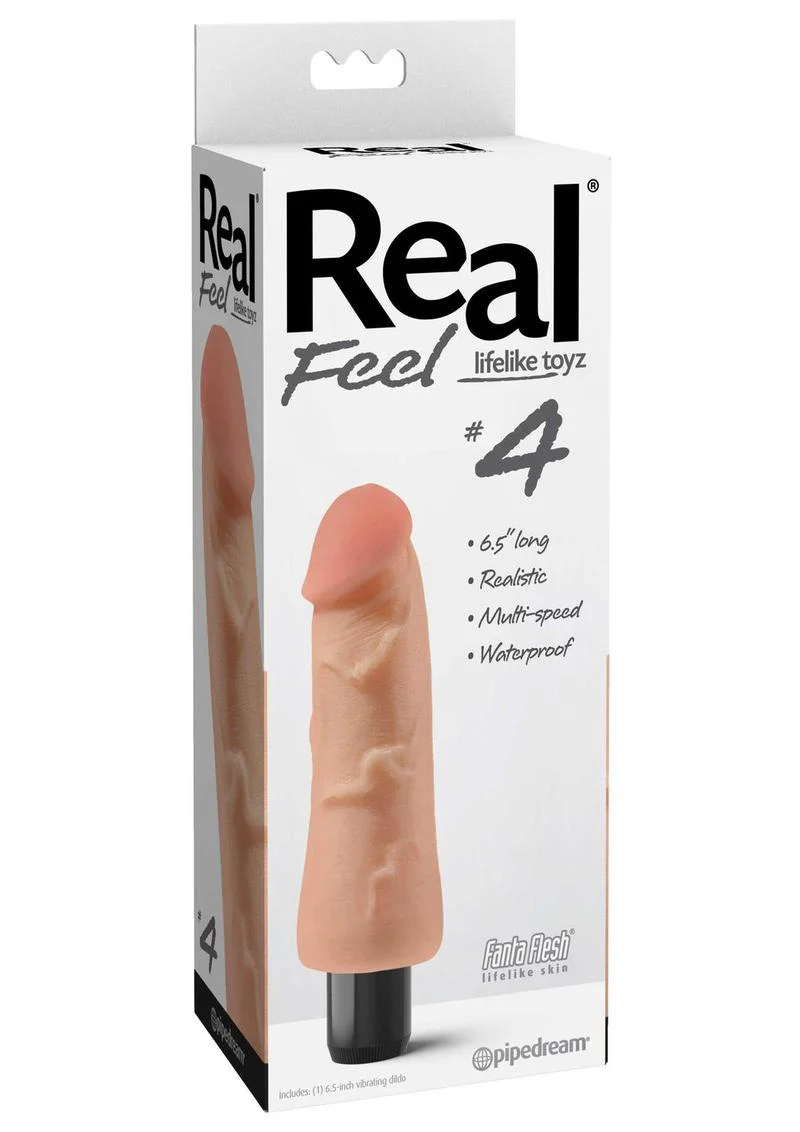 Real Feel Lifelike Toyz No. 4 Realistic Vibrating Dildo - Image 3