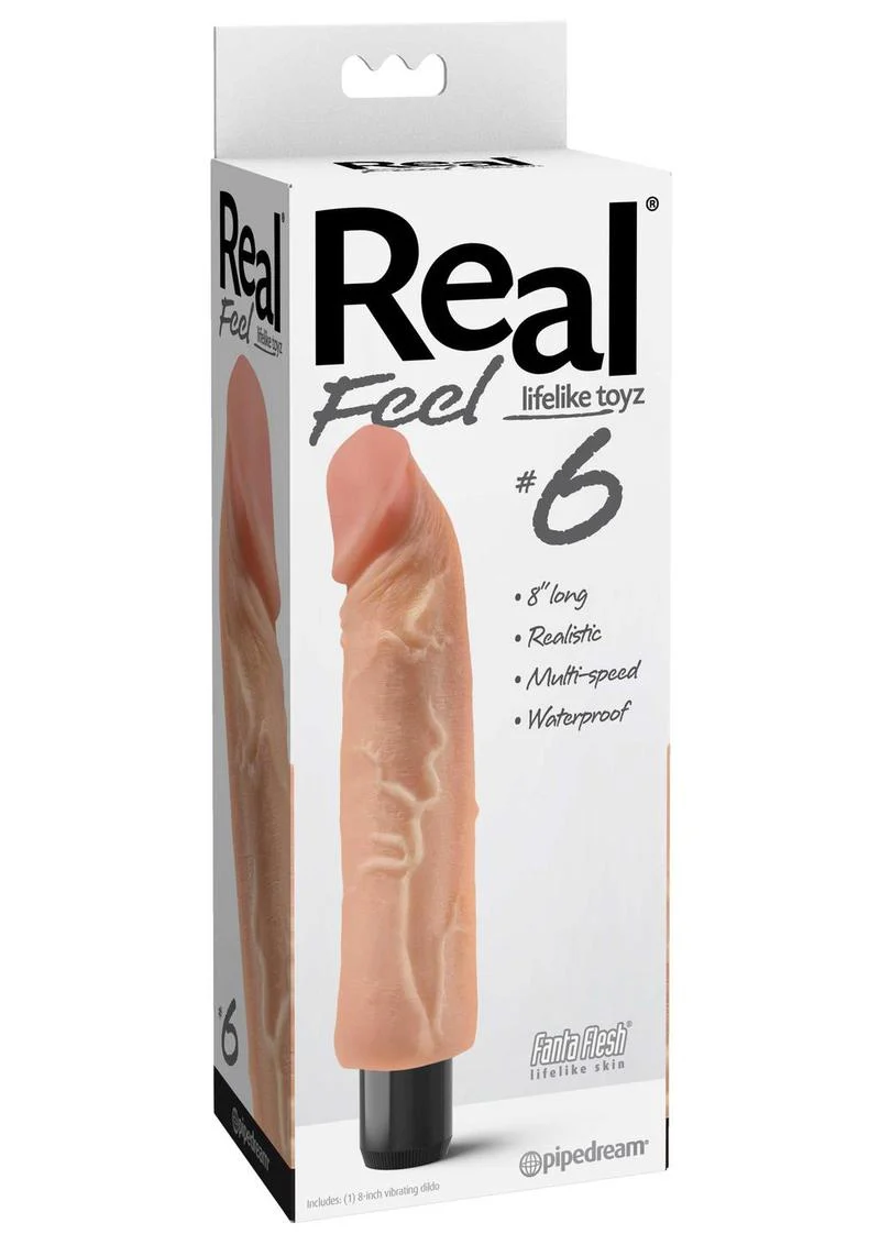 Real Feel Lifelike Toyz No. 6 Realistic Vibrating Dildo - Image 3