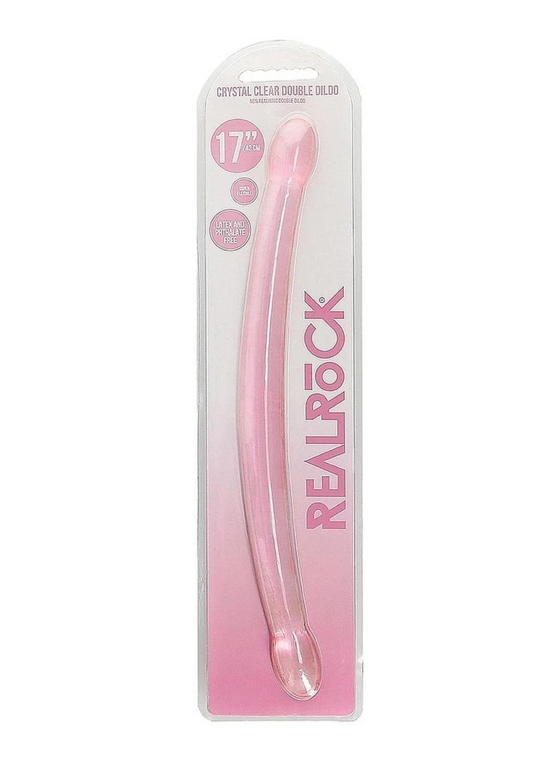 Real Rock Crystal Clear Non-Realistic Double Dildo - Image 9