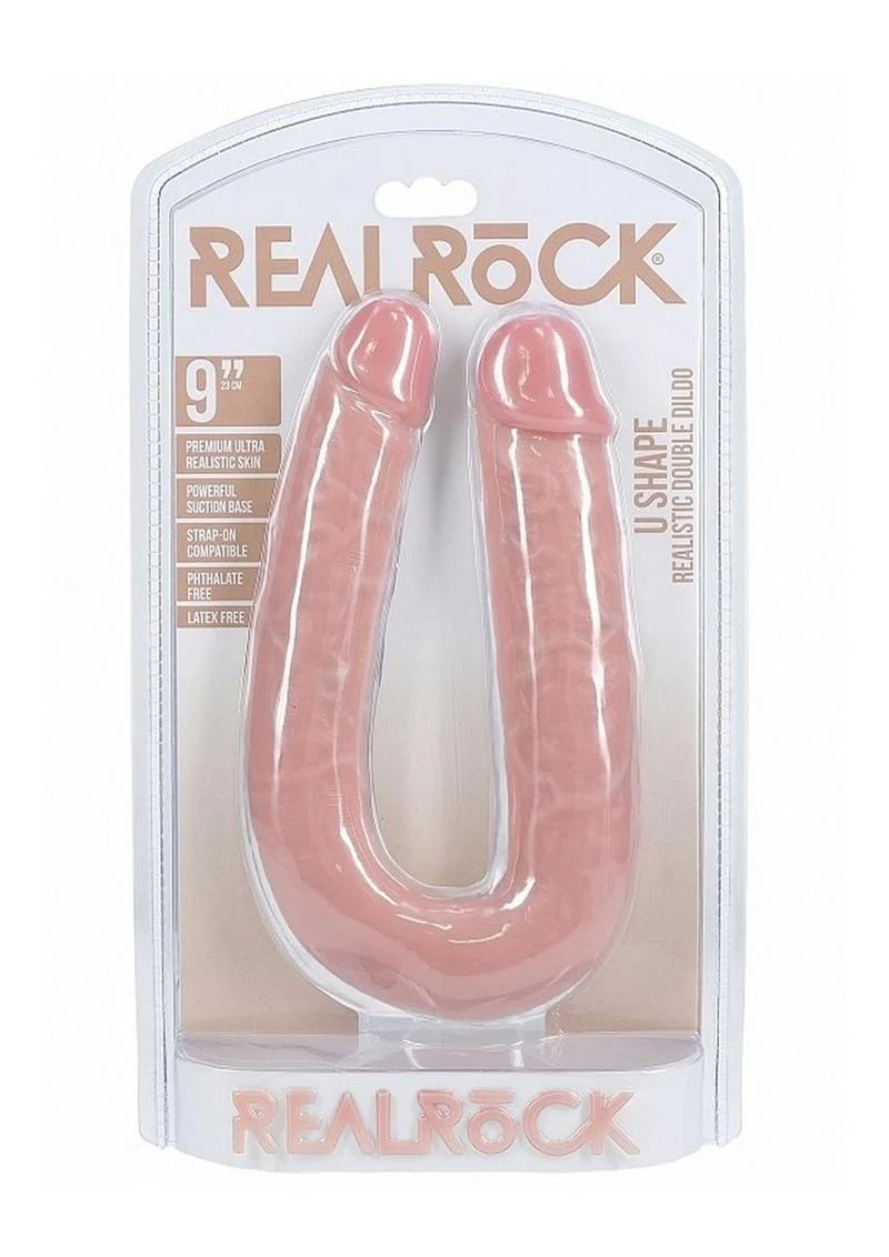 Real Rock U-Shaped Realistic Skin Double Dildo - Image 19