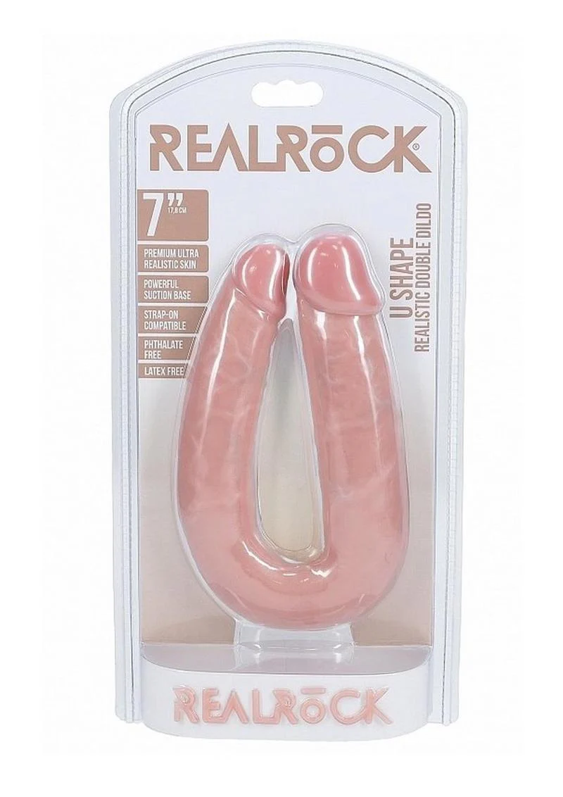 Real Rock U-Shaped Realistic Skin Double Dildo - Image 21