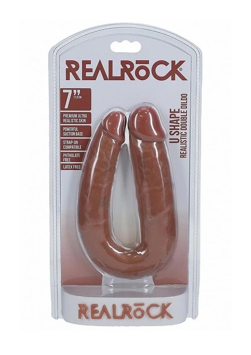 Real Rock U-Shaped Realistic Skin Double Dildo - Image 22