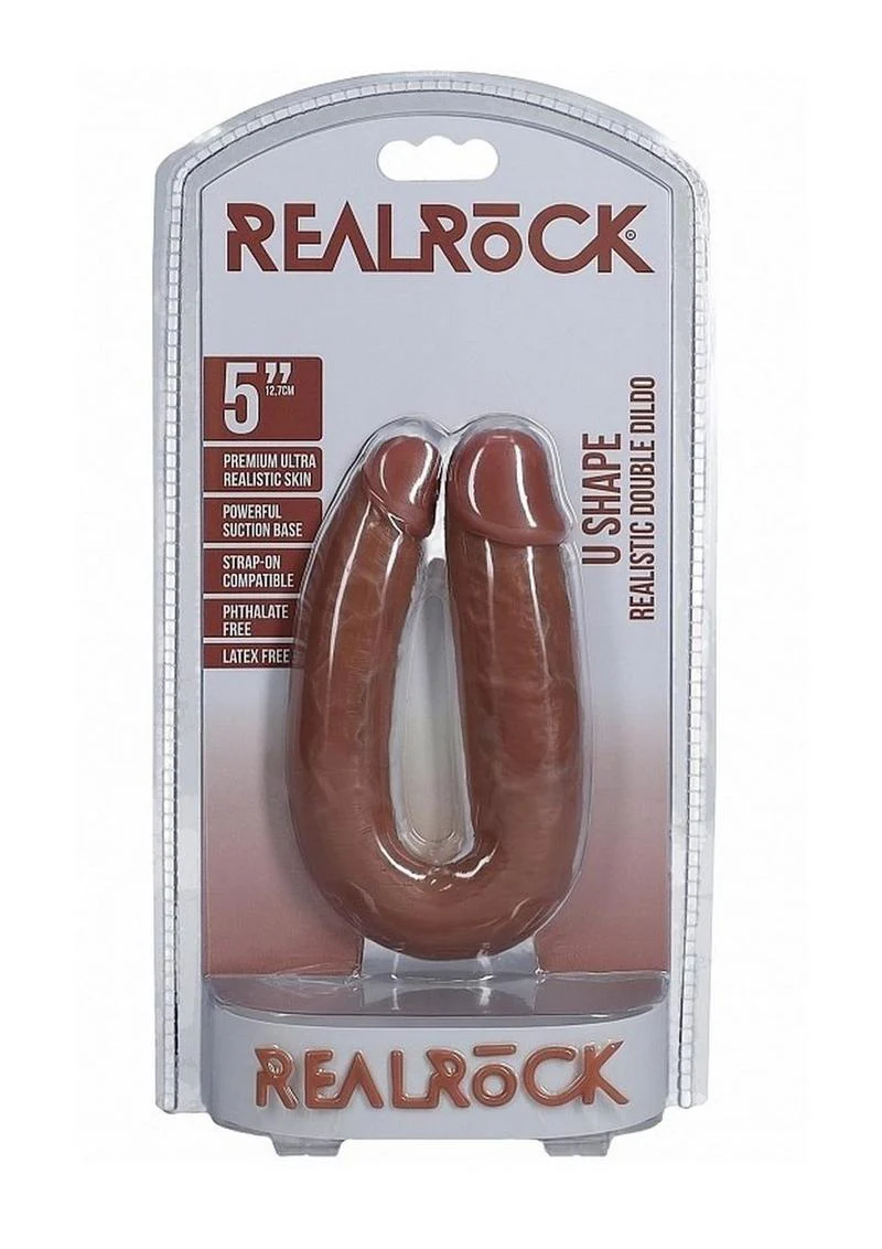Real Rock U-Shaped Realistic Skin Double Dildo - Image 24