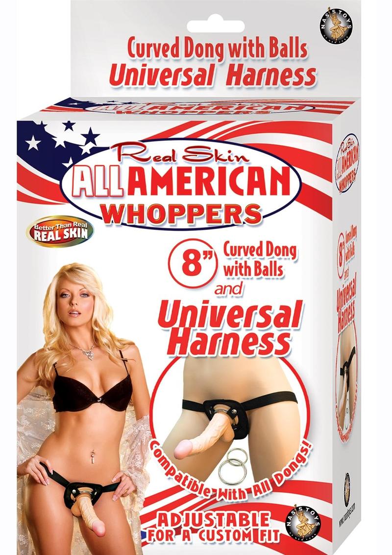 Real Skin All American Whoppers Dildo with Universal Harness - Image 5