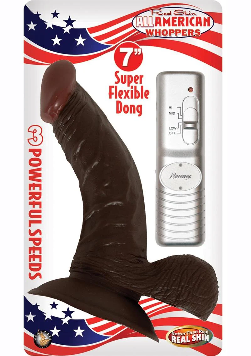 Real Skin All American Whoppers Powerful Vibrating Dildo - Image 4