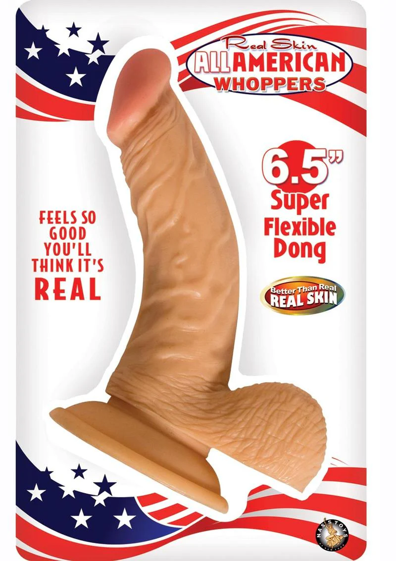 Real Skin All American Whoppers Super Flexible Dong With Balls - Image 5