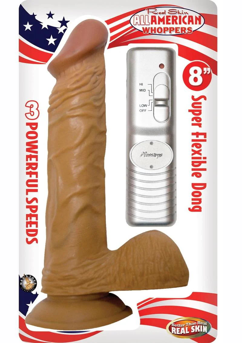 Real Skin All American Whoppers Vibrating Dildo With Balls Latin - Image 3