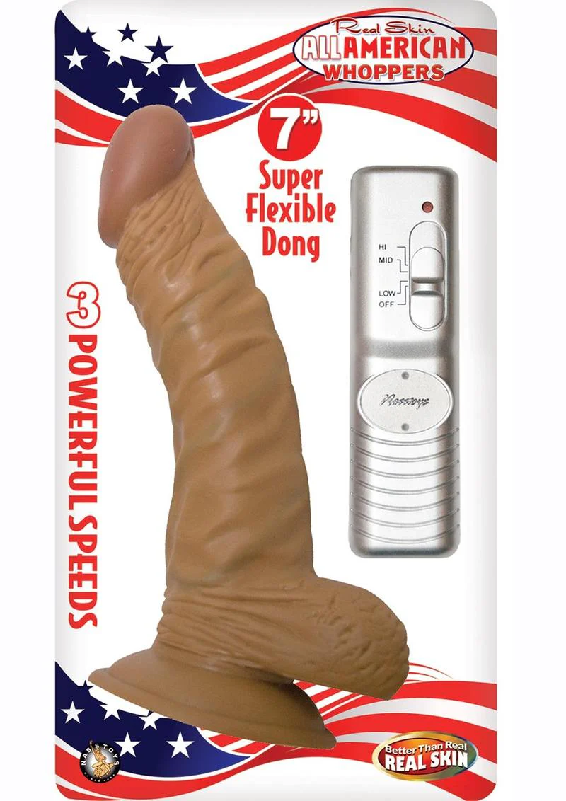 Real Skin All American Whoppers Vibrating Dildo With Balls Latin - Image 4