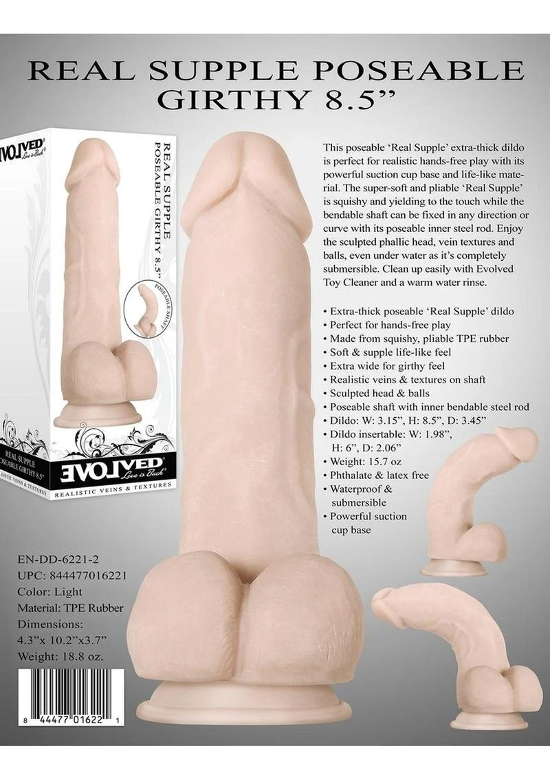 Real Supple Poseable Girthy Dildo - Image 6