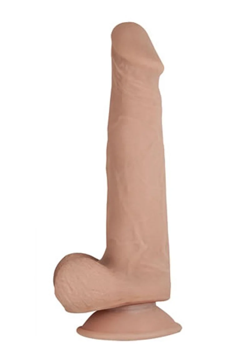 RealCocks Dual Layered #3 Bendable Dildo 7.5in Caramel Suction Base - Image 3