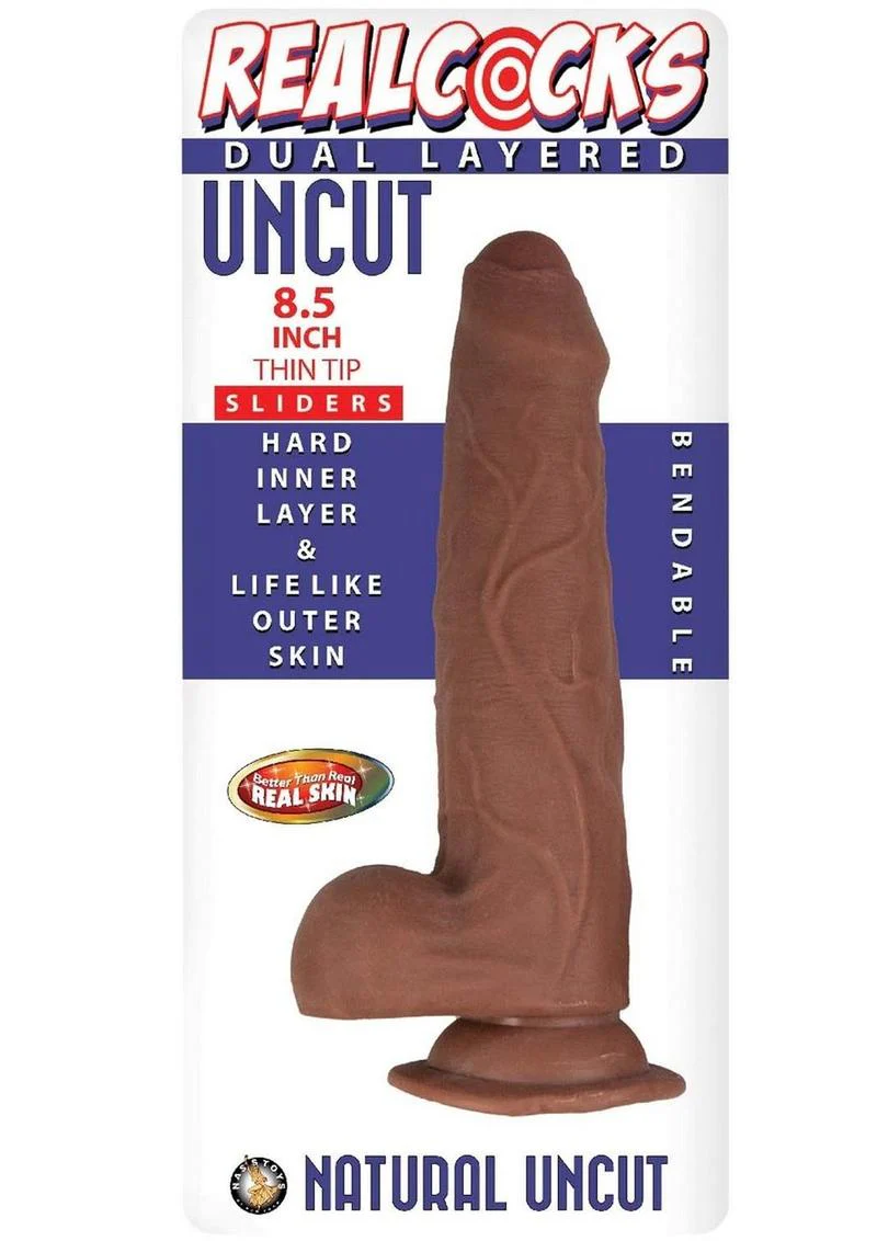 RealCocks Dual Layered Uncut Slider Dildo 8.5 Inch Lifelike Feel - Image 5