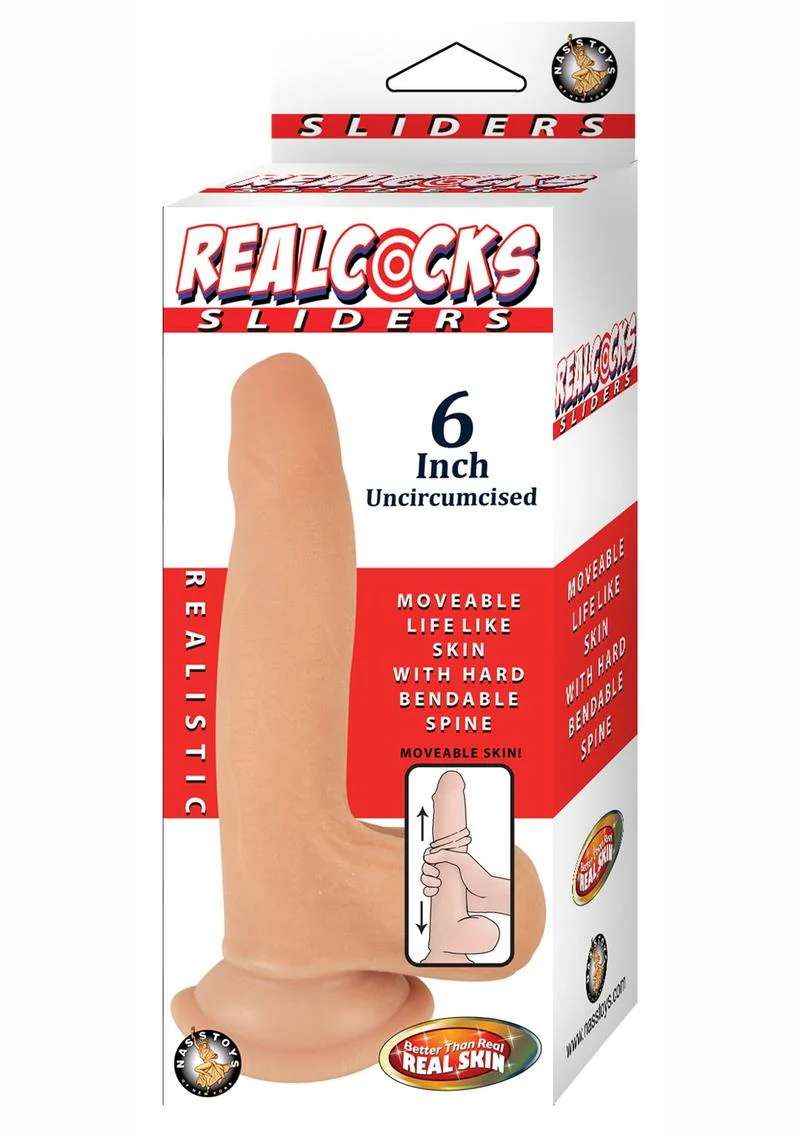 RealCocks Sliders 6 Inch Uncircumcised Dildo with Balls - Image 2