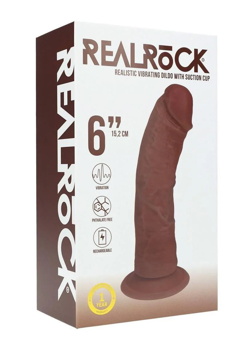 RealRock 6" Vibrating Dildo with Suction Cup - Image 4