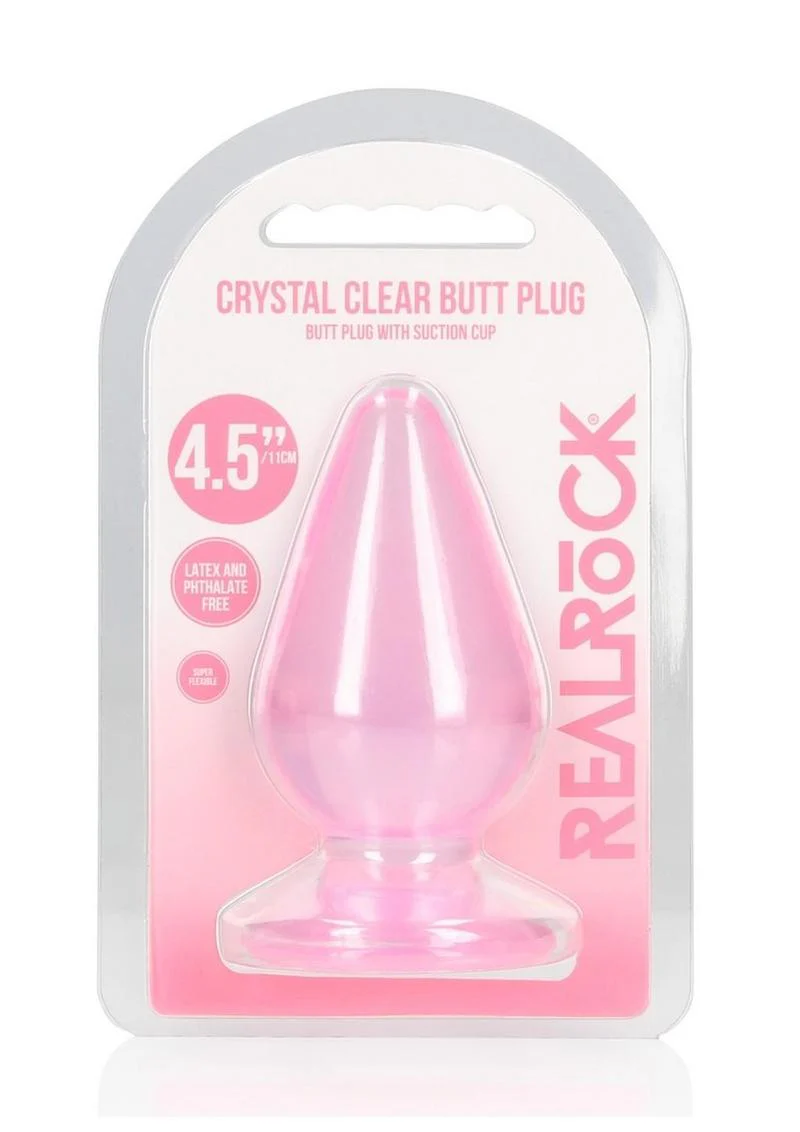 RealRock Crystal Clear Anal Plug with Suction Cup - Image 26