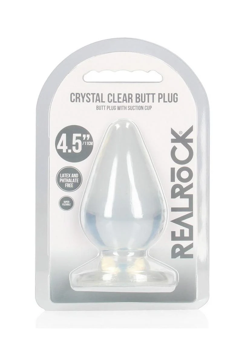 RealRock Crystal Clear Anal Plug with Suction Cup - Image 27