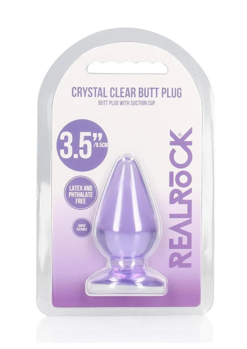 RealRock Crystal Clear Anal Plug with Suction Cup - Image 29