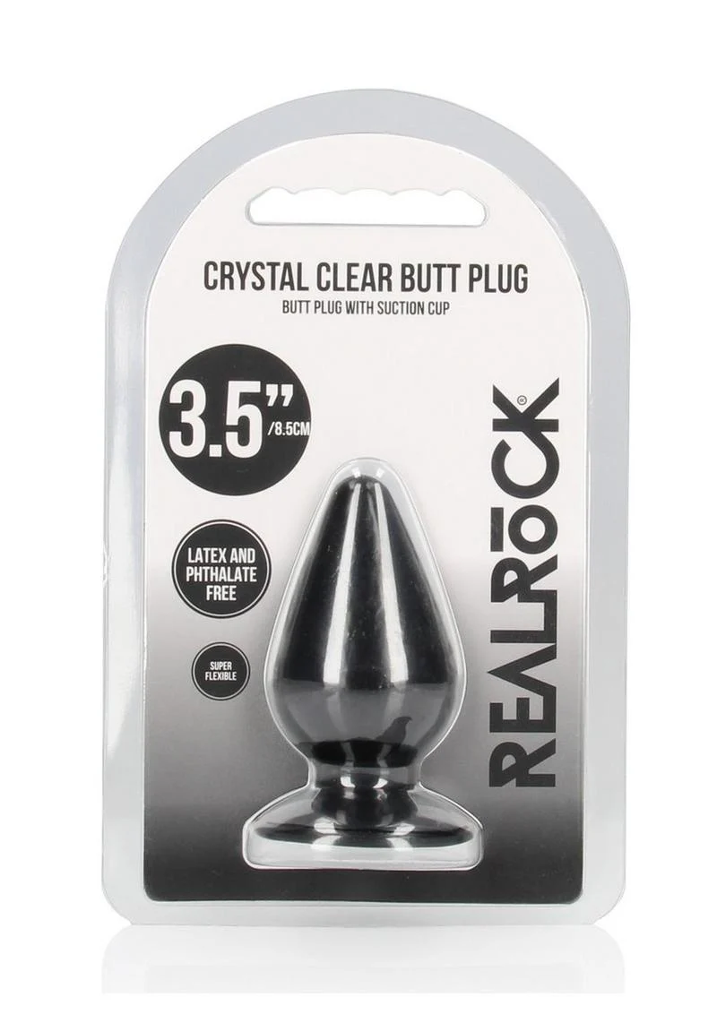 RealRock Crystal Clear Anal Plug with Suction Cup - Image 32
