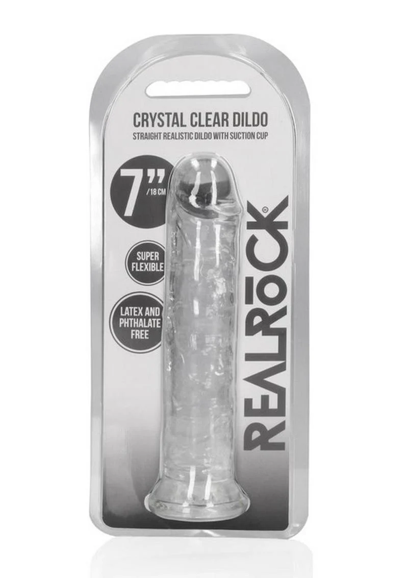 RealRock Crystal Clear Dildo Straight Realistic Dildo - Image 4