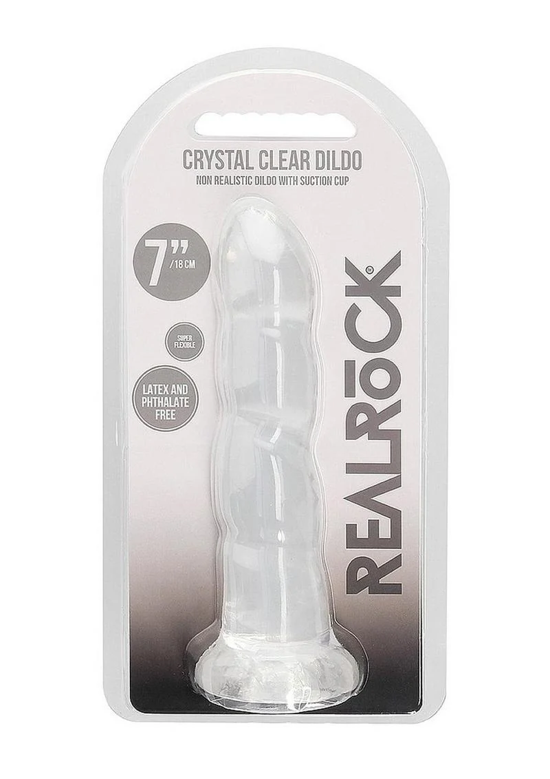 RealRock Crystal Clear Non Realistic Dildo - Image 10
