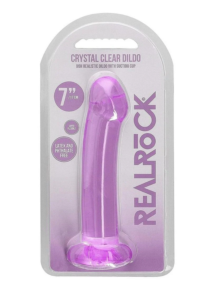 RealRock Crystal Clear Non Realistic Dildo - Image 14