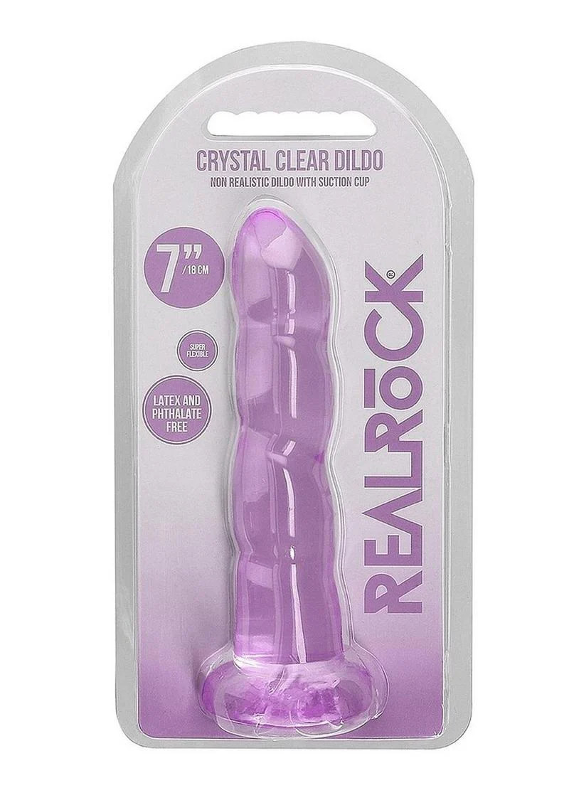 RealRock Crystal Clear Non Realistic Dildo - Image 4
