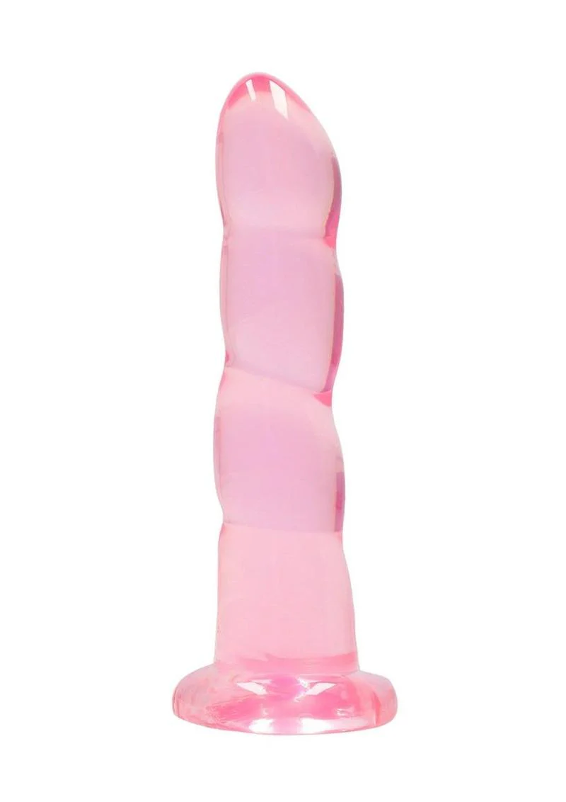 RealRock Crystal Clear Non Realistic Dildo - Image 5