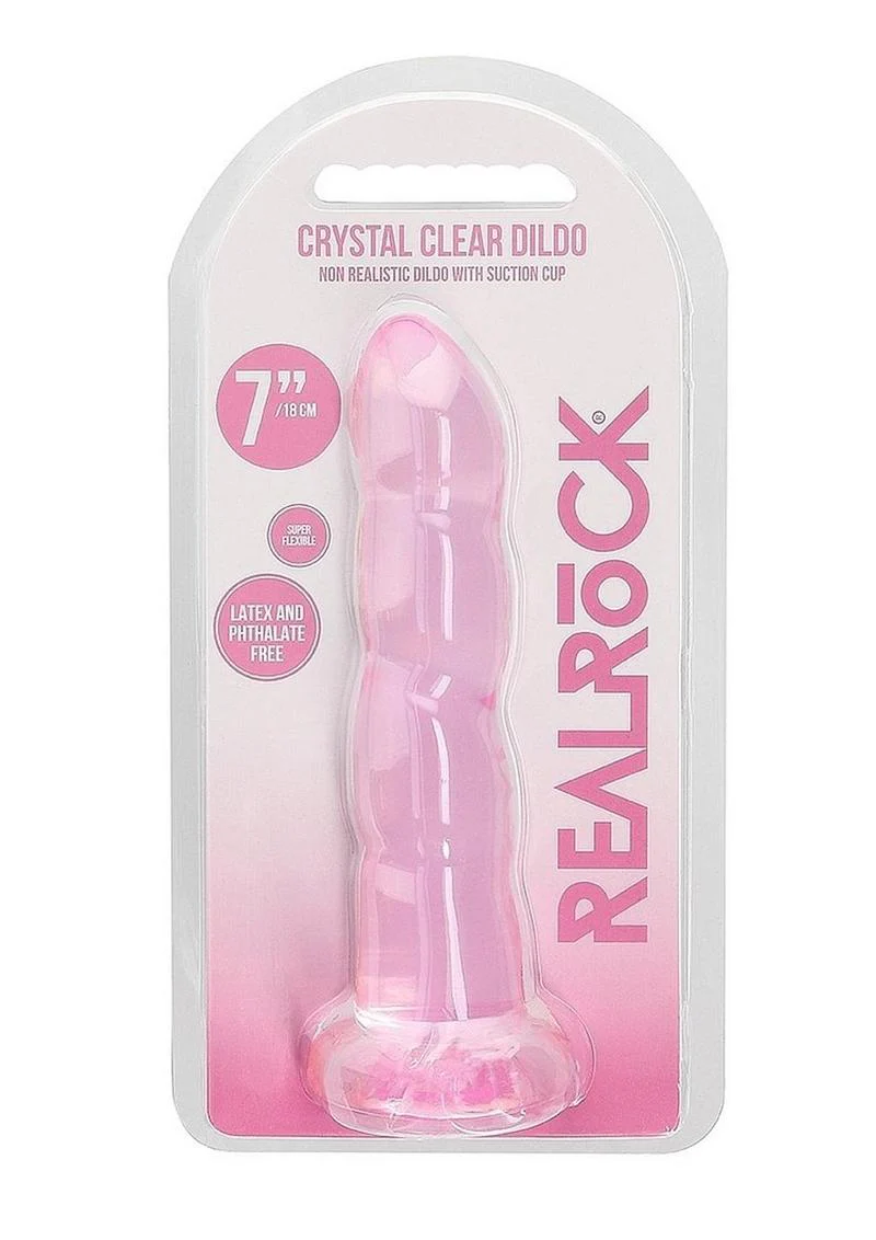 RealRock Crystal Clear Non Realistic Dildo - Image 7