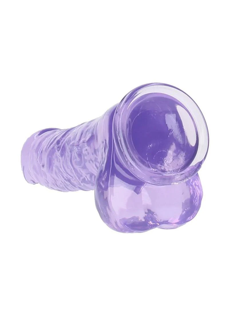 RealRock Crystal Clear Realistic Dildo with Balls - Image 2