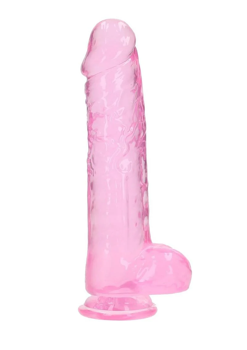 RealRock Crystal Clear Realistic Dildo with Balls - Image 5