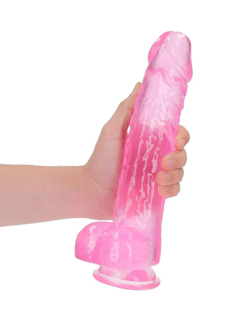 RealRock Crystal Clear Realistic Dildo with Balls - Image 8