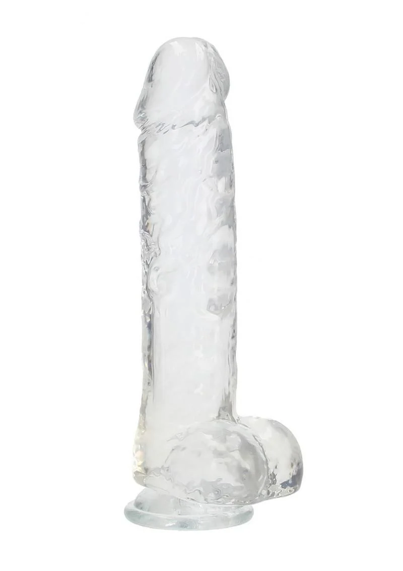 RealRock Crystal Clear Realistic Dildo with Balls - Image 9